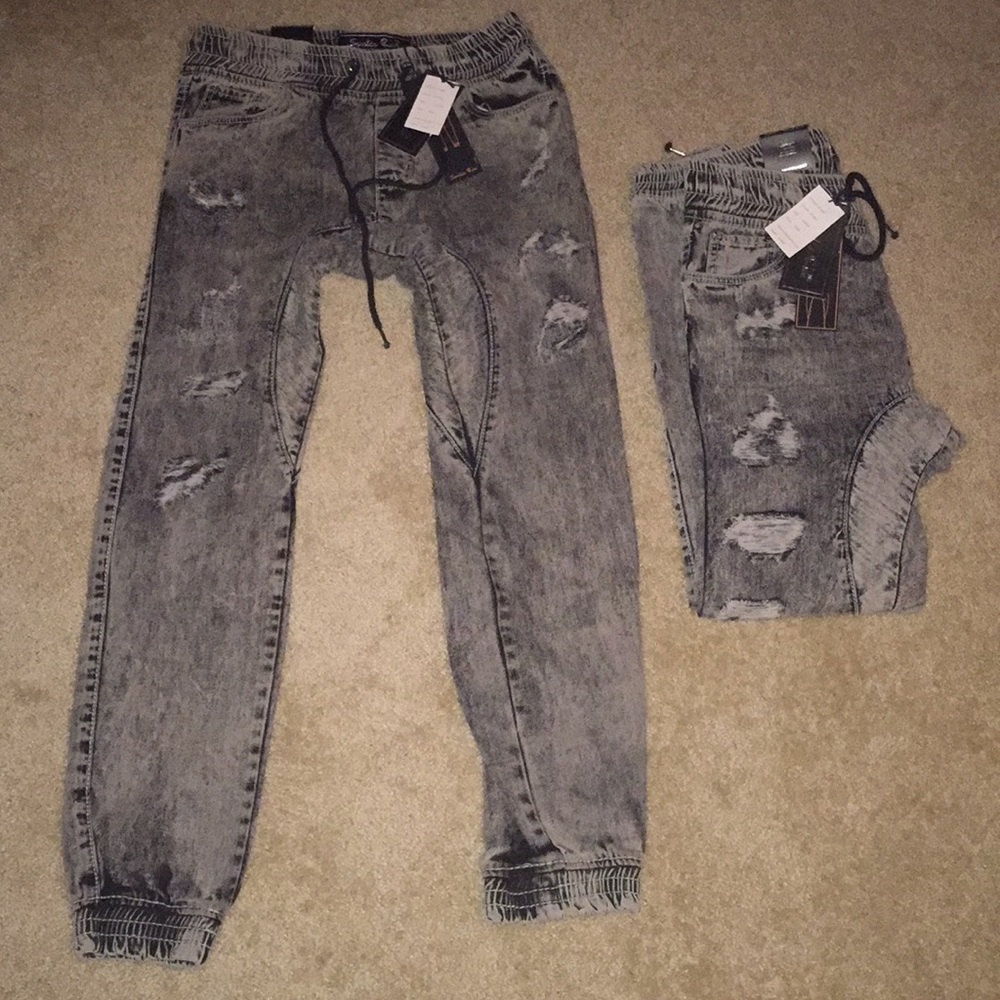Denim joggers